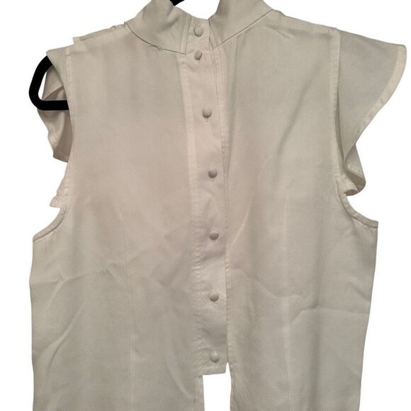 Philosophy button up back with ruffle sleeves blouse - Picture 2 of 9